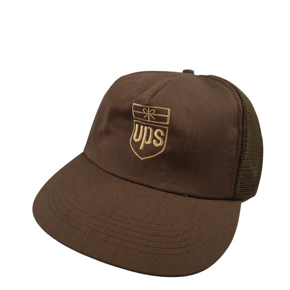 Vintage UPS Mesh Snapback Trucker Hat - Picture 1 of 5